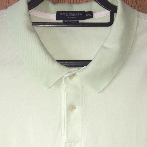 DANIEL CREMIEUX Striped Pattern Short Sleeve Button-Down Shirt, Men's Size Medium cotton navy blue type Vintage Second Hand